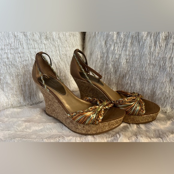 Fioni Braided Multi-Color Wedges - Picture 2 of 14